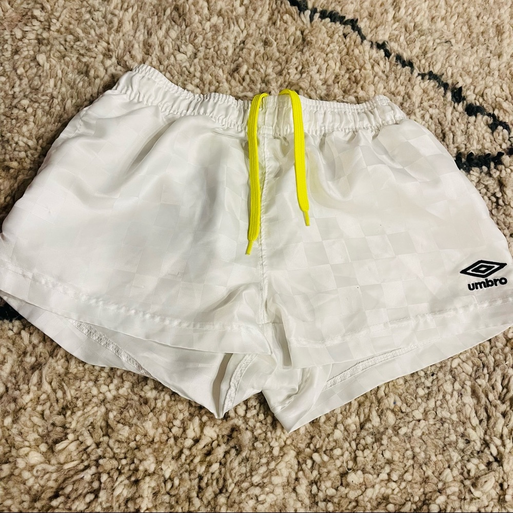 UMBRO white soccer shorts